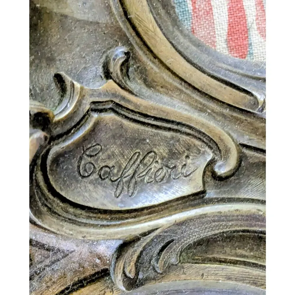 Vintage 19th Century French Rococo Cartel Clock Sign Caffieri Bronze Wall Clock